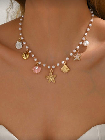 Seaside Charm Pearl Necklace