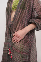 INDI Printed Resort Cover-Up shrug
