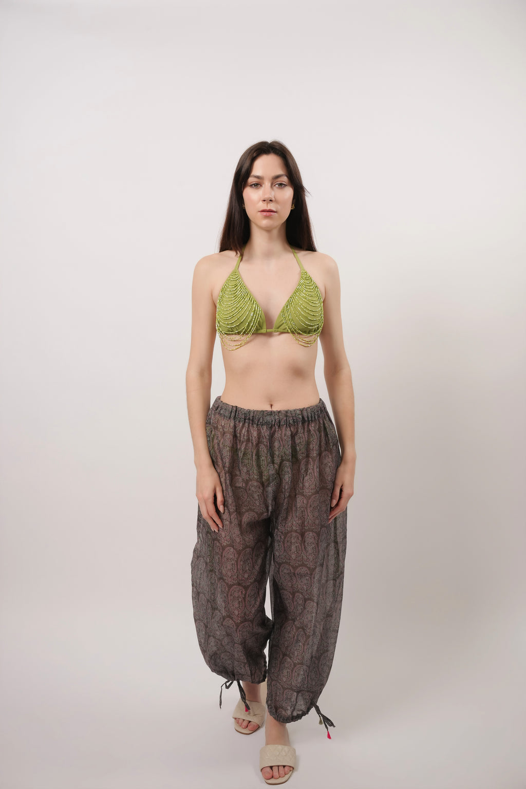 INDI Printed Resort Cover-Up pants