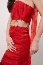 LYLA Red Ring Detail Dress