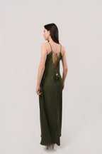 ANAYA Long Green Flow Dress