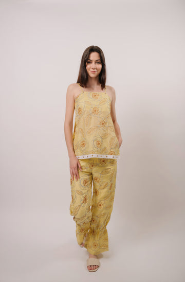 Naya Yellow Embroidered Two-Piece Set