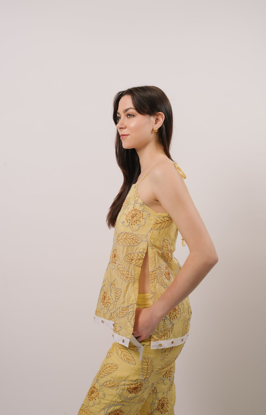 Naya Yellow Embroidered Two-Piece Set